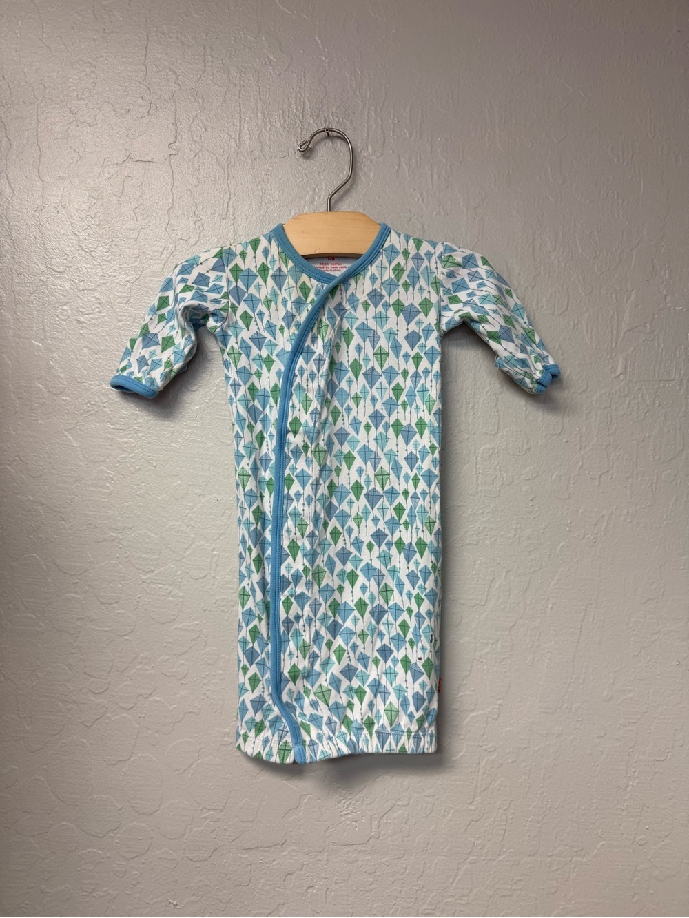 $15 ADD ON magnificent baby organic cotton blue green baby gown newborn zara